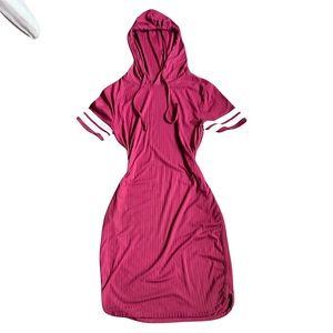 Maroon dress with Hood